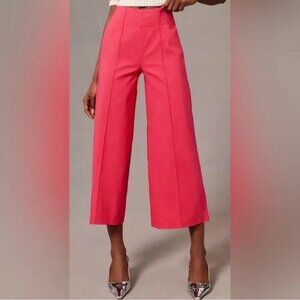 NWT Anthropologie Maeve Pintuck Crop Wide Leg Pant